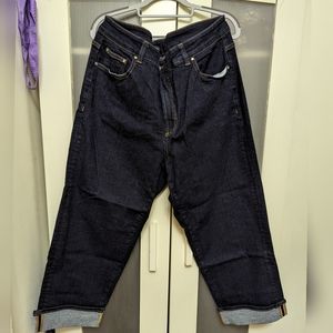 Universal Standard Stevie High Rise Cuffed Straight Leg Jeans - 18